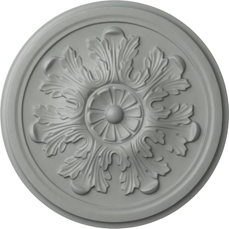 Ekena Millwork Legacy Acanthus Ceiling Medallion (Fits Canopies up to 3 1/2"), 12 3/4"OD x 7/8"P, Primed White CM12LE
